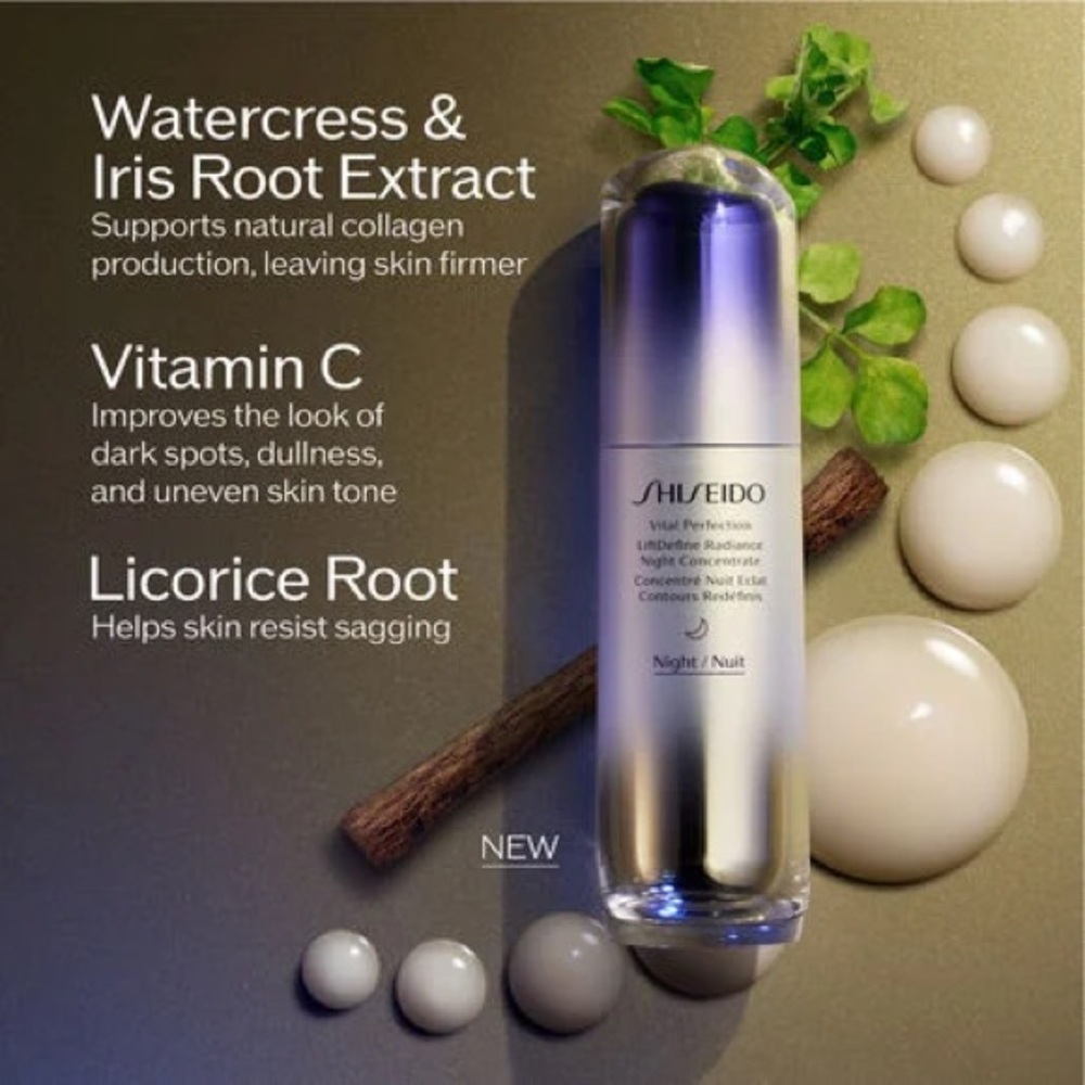 Shiseido Vital Perfection Life Define Radiance Night Concentrate 1.3oz - Picture 4 of 4